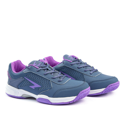 Defend Ladies Netball Shoes - Steel/Purple-2