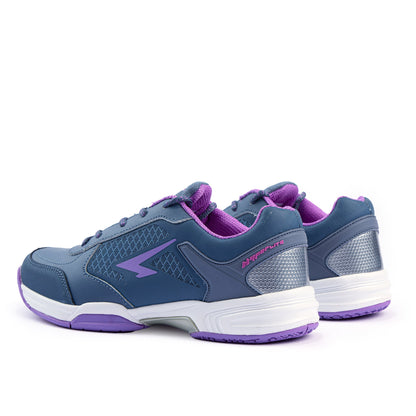 Defend Ladies Netball Shoes - Steel/Purple-3