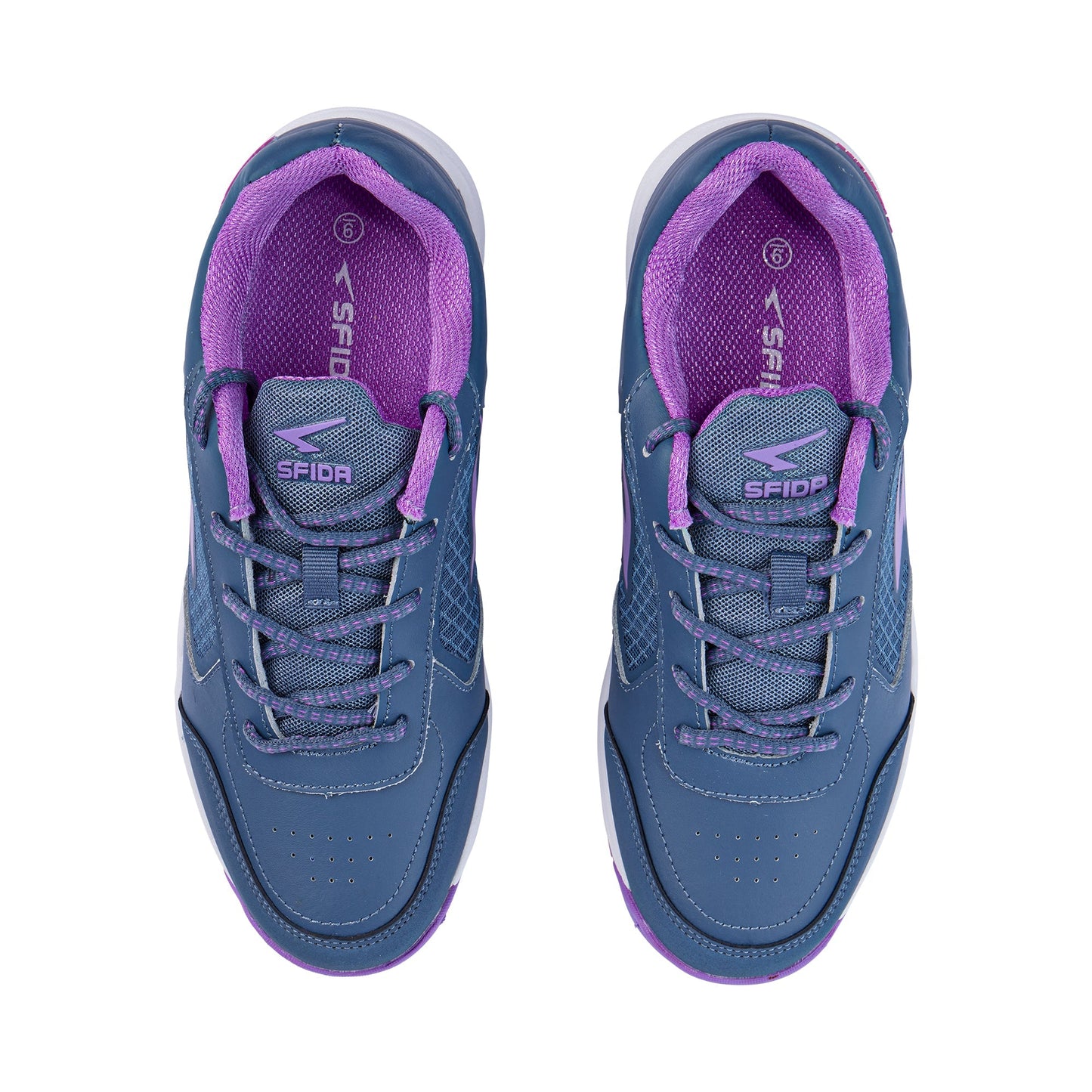 Defend Ladies Netball Shoes - Steel/Purple-1