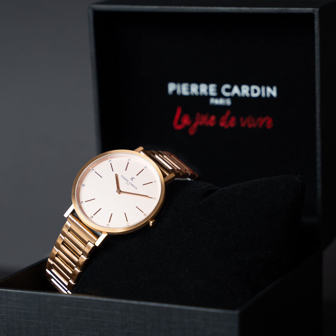 Pierre Cardin Women's Rose Gold Watch, Pink Dial | CBV.1118-2
