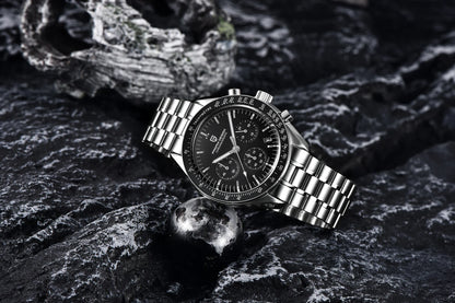 PAGANI DESIGN 2025, Silber, Gold, Mond, Luxus-Quarzuhren, Herren-Sport-Chronograph, Saphirglas, Edelstahluhr für Herren