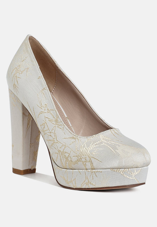 Jastour Platform Block Heel Pumps-1