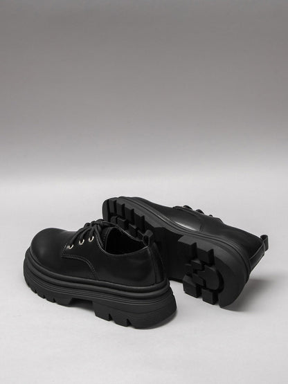 Women's leather casual shoes-2