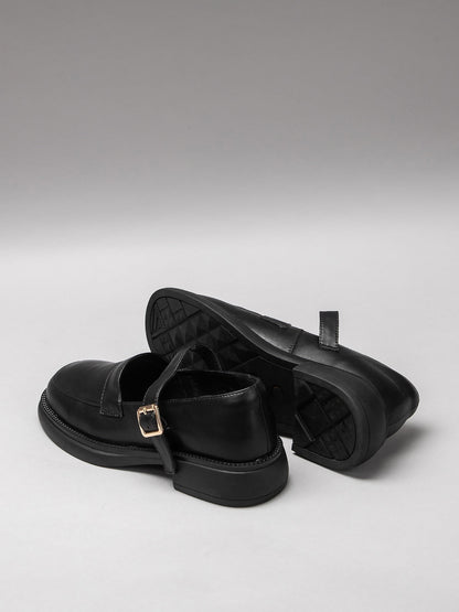 Women's leather shoes-2