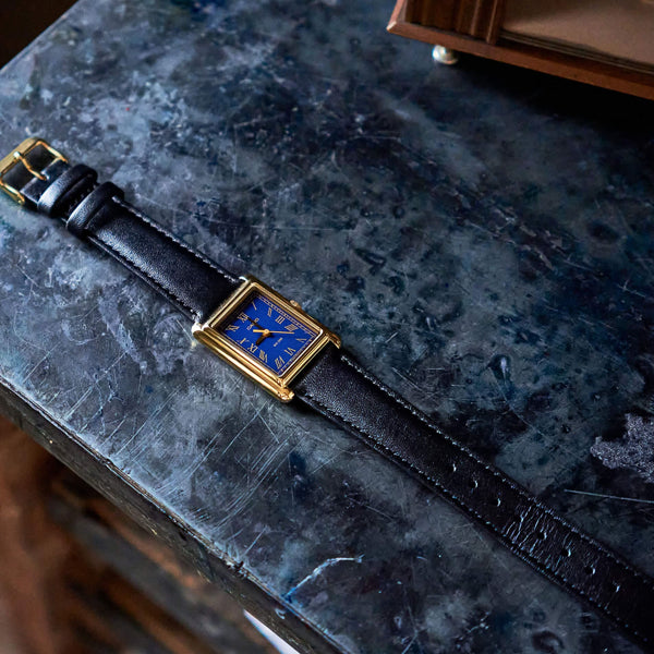 CASIO COLLECTION Mod. LADY TANK. GOLD. LEATHER - BLUE-2