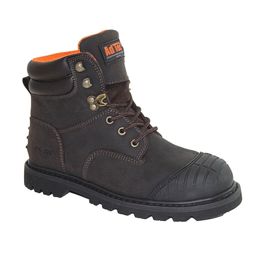 Men's 6" Brown Work Leather Boots-1