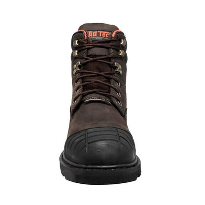 Men's 6" Brown Work Leather Boots-4