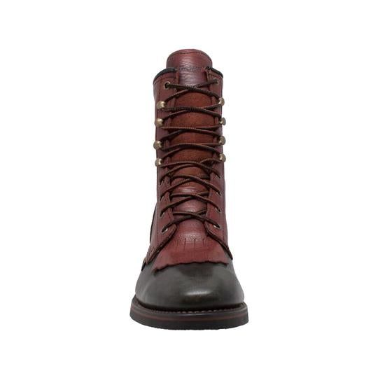 Men's 9" Chestnut/Black Packer Leather Boots-4