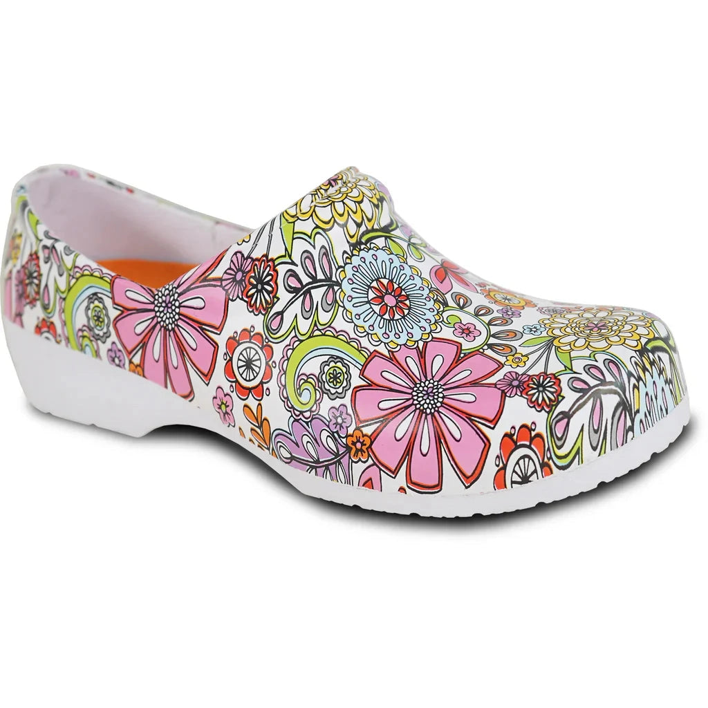 VANGELO Dames Antislip Clog NIKO Bloemen-1