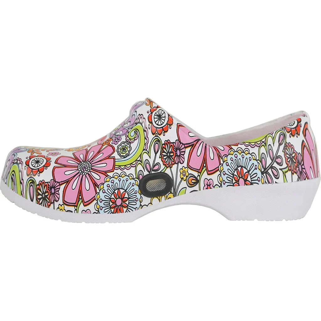 VANGELO Dames Antislip Clog NIKO Bloemen-1