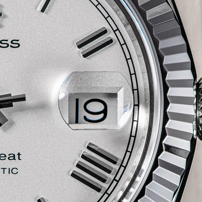 2023 neue Sugess Uhr von Männern 40mm Tag Datum automatische Dandong Sl3034 Uhrwerk Retro mechanische Armbanduhr Saphirglas golden