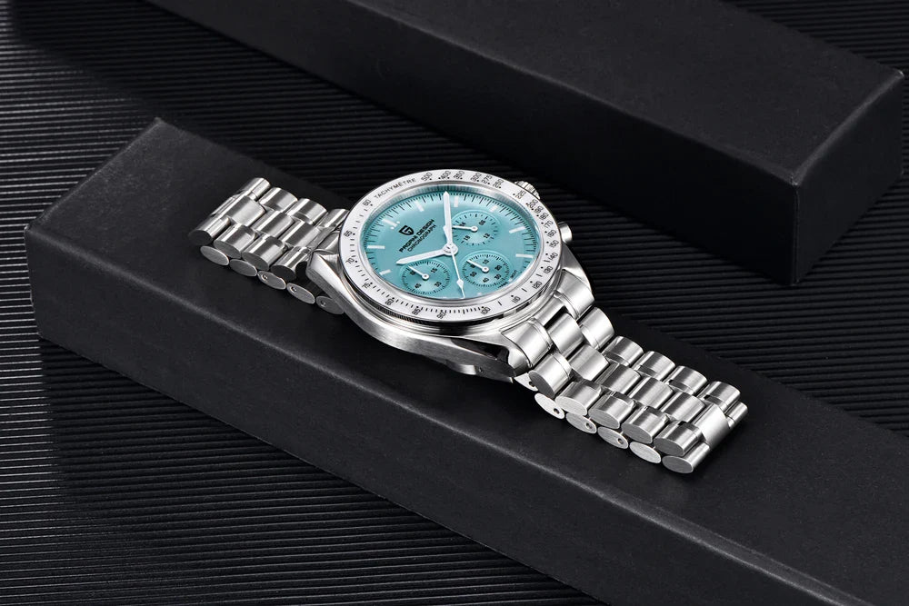 PAGANI DESIGN 2025, neue Monduhr, Retro-Luxus-Quarzuhren für Herren, Edelstahl, leuchtend, wasserdicht, Sport-Chronograph, Herren