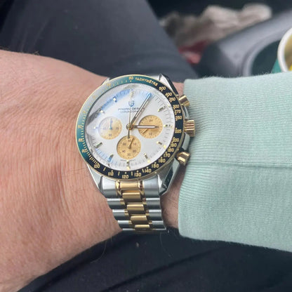PAGANI DESIGN 2025, neue Monduhr, Retro-Luxus-Quarzuhren für Herren, Edelstahl, leuchtend, wasserdicht, Sport-Chronograph, Herren