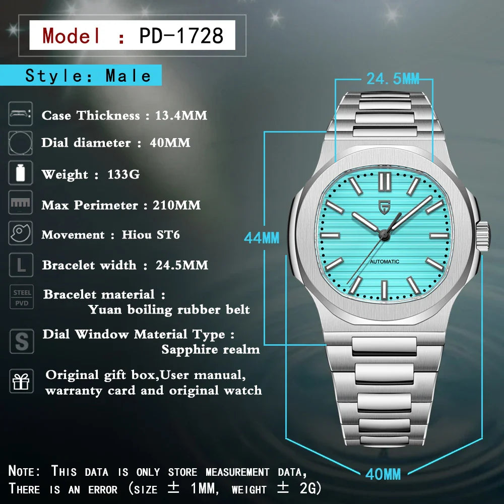 PAGANI DESIGN Top Luxus Automatische Uhr Für Männer Mechanische Uhren Männer Sport Wasserdicht Saphir Edelstahl Reloj Hombre