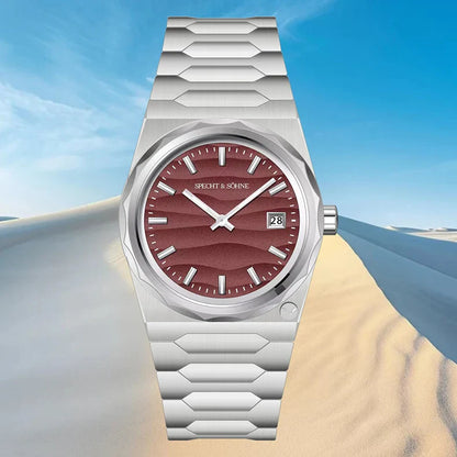 2025 Neuheiten Specht & Söhne 222 Gold Uhren Für Männer Super Slim Stahl Saphir Klassische Quarzuhr Relogio Masculino 37 MM