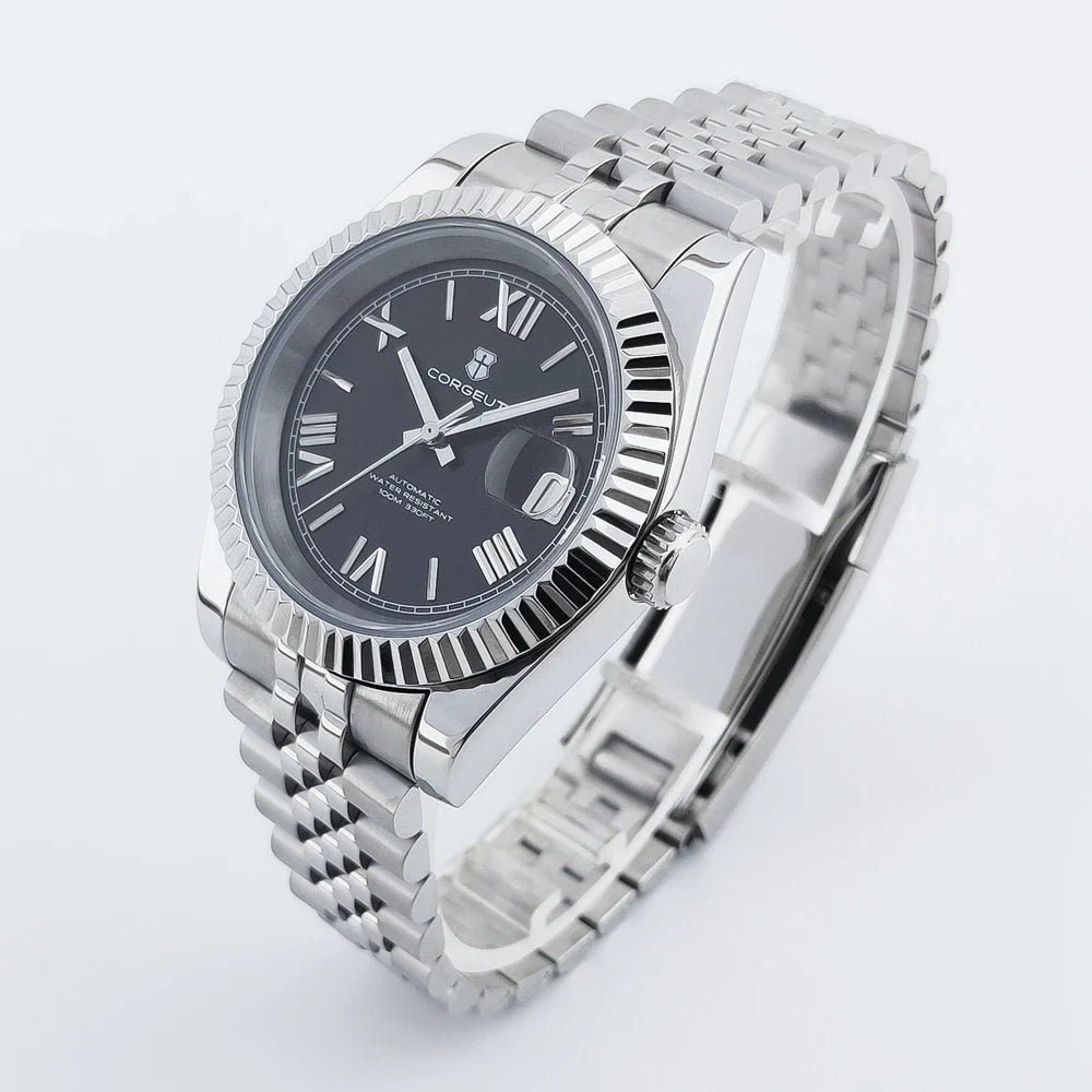 36mm/39mm Luxus NH35 Automatische Mechanische Armbanduhren Römische Zahlen Corget Männer Uhr Sapphire Kristall 10bars gold reloj Hombre