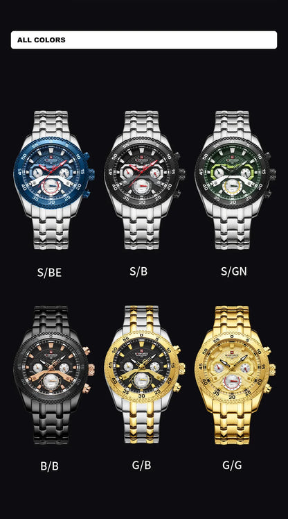 Navi force neues Design Uhr für Männer Luxus Mode leuchtenden Chronograph wasserdicht Datum Woche Quarz Armbanduhr Relogio Masculino