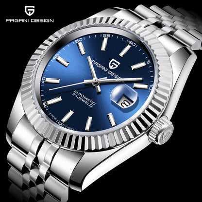PAGANI DESIGN Men's Mechanical Wristwatch Top Luxury Automatic Watch Stainless Steel 100m Waterproof Clock Reloj Hombre PD1654