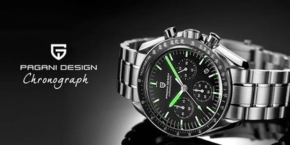 PAGANI DESIGN 2025, neue Monduhr, Retro-Luxus-Quarzuhren für Herren, Edelstahl, leuchtend, wasserdicht, Sport-Chronograph, Herren