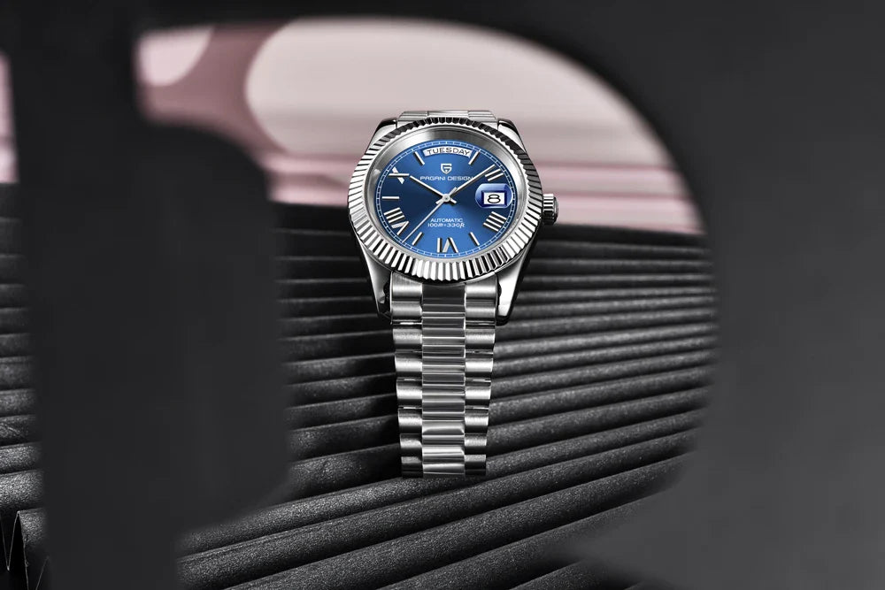 PAGANI DESIGN DD40 Herrenuhren 2024, Top-Luxus-Roségold-Uhr für Herren, automatische mechanische Armbanduhren, wasserdichte Geschenkuhr