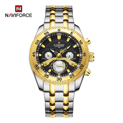 Navi force neues Design Uhr für Männer Luxus Mode leuchtenden Chronograph wasserdicht Datum Woche Quarz Armbanduhr Relogio Masculino