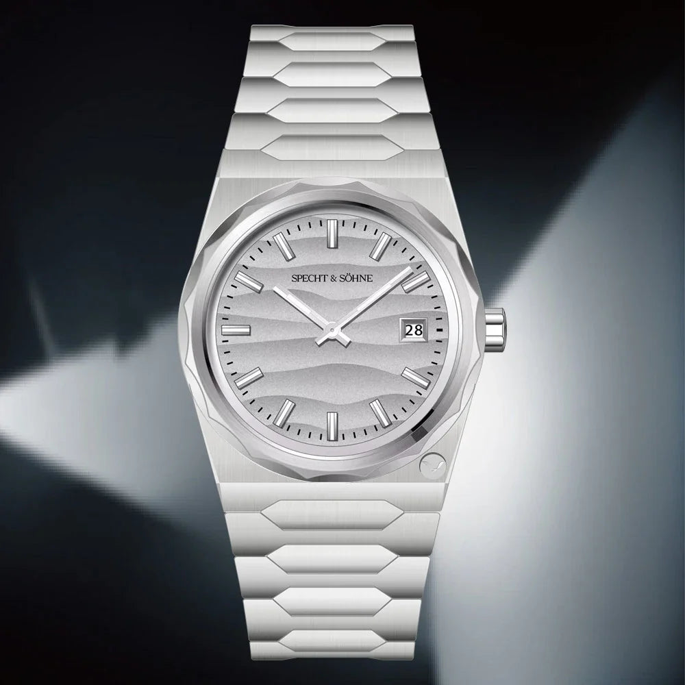2025 Neuheiten Specht & Söhne 222 Gold Uhren Für Männer Super Slim Stahl Saphir Klassische Quarzuhr Relogio Masculino 37 MM