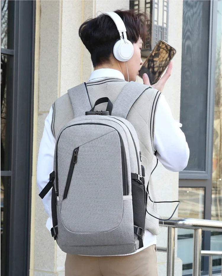 2024 Rucksack, Diebstahlschutz, Passwortsperre, Oxford, für Herren und Damen, Unisex, Business, Laptop, Computer, Reisen, Freizeit, Mode, tragbar