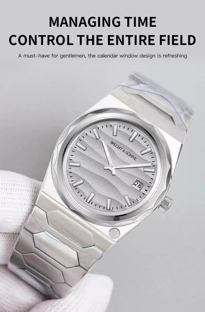 2025 Neuheiten Specht & Söhne 222 Gold Uhren Für Männer Super Slim Stahl Saphir Klassische Quarzuhr Relogio Masculino 37 MM