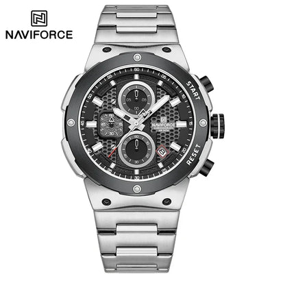 NAVIFORCE 2025, Herren-Quarzuhr, Sport-Militäruhr für Herren, wasserdicht, leuchtendes Datum, Chronograph, Edelstahl, Herrenuhren