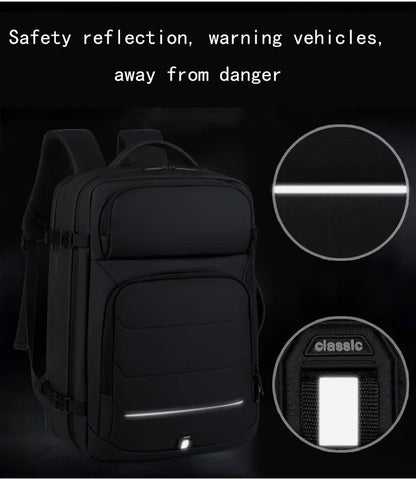 Erweiterbare 17-Zoll-Laptop-Rucksäcke für Herren, wasserdichte Notebook-Tasche, USB-Schultasche, Sport, Reisen, Schultasche, Rucksack für Männer