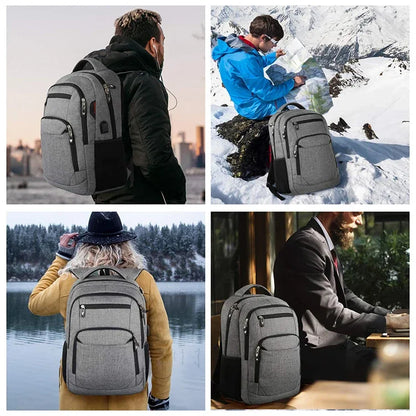 Herren-Rucksack, 17,3-Zoll-Oxford, großes Fassungsvermögen, hochwertiger, modischer Business-Laptop-Rucksack, wasserdicht, verschleißfest, Freizeit-Reiserucksack