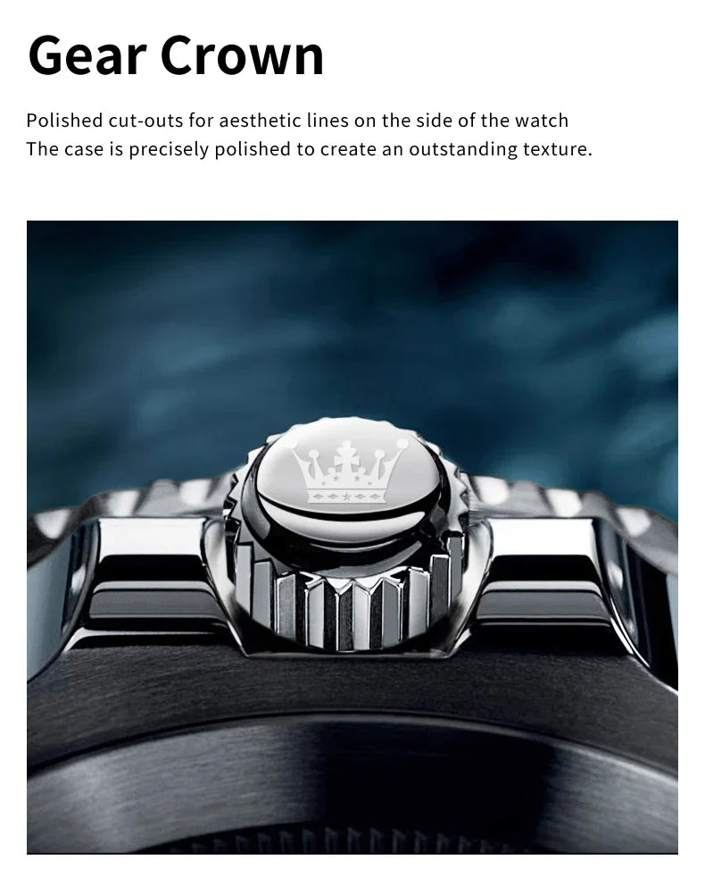 OLEVS 5885 Tauchserie Herrenuhr Luxus Automatik Datum Originaluhr Trendige Edelstahl Wasserdichte Sport Quarzuhr