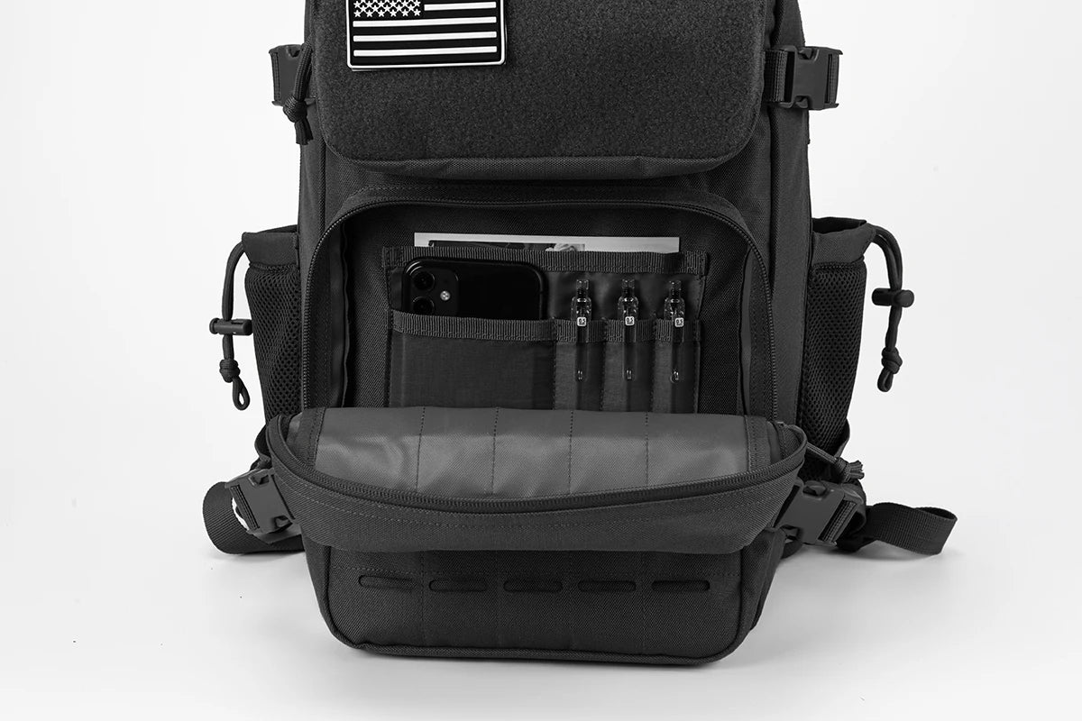 25L Taktischer Rucksack Outdoor-Tasche Fitness-Rucksack MOLLE-Rucksack Damen/Herren Wandern Überlebensrucksack Herren Dual-Getränkehalter