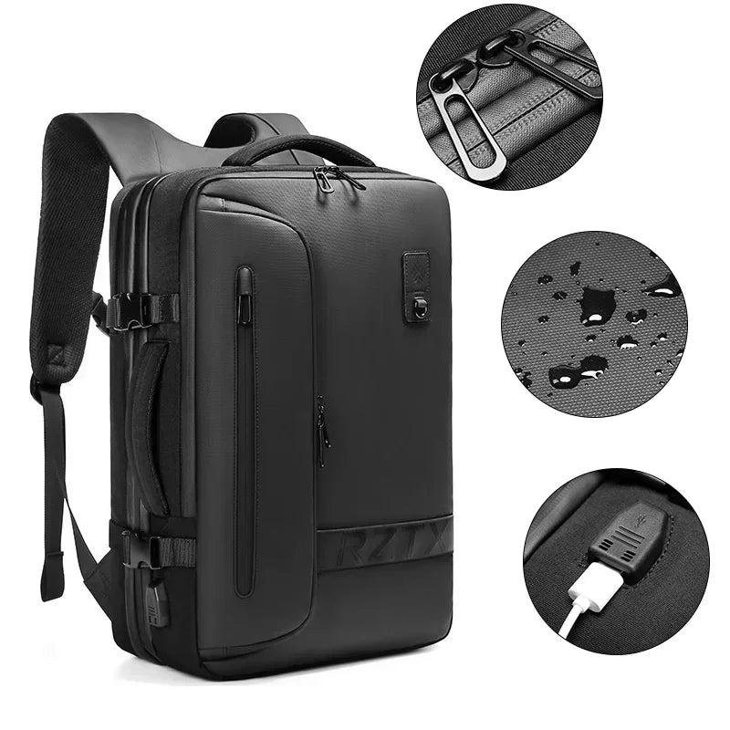 Reise Männer erweitert Laptop Rucksack Vakuum Kompression Wander rucksack USB-Aufladung Geschäft große Kapazität Rucksack für Pumpen