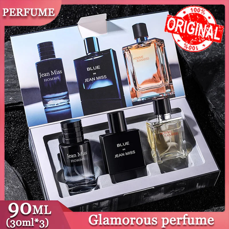 Men Perfume Hombre Gift Box 3pcs Set 90ml Colognes Scent Fascination High Quality Man Parfums Masculinos Lasting Parfum Heren