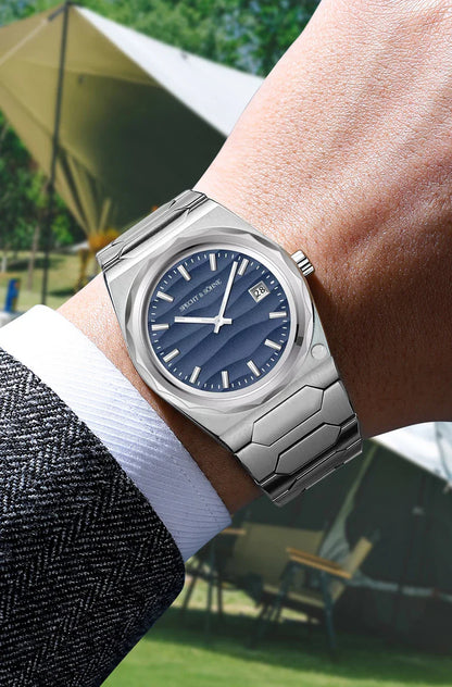 2025 Neuheiten Specht & Söhne 222 Gold Uhren Für Männer Super Slim Stahl Saphir Klassische Quarzuhr Relogio Masculino 37 MM