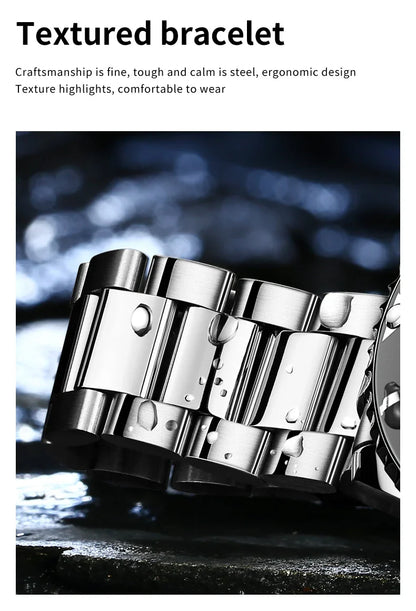 OLEVS 5885 Tauchserie Herrenuhr Luxus Automatik Datum Originaluhr Trendige Edelstahl Wasserdichte Sport Quarzuhr