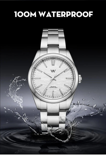 WM Uhr Quarz Herrenuhren Hochwertiger Saphir 100M Wasserdicht AR-beschichtet Birkenwald Serie Welly Merck 36mm Uhr Mann WM207