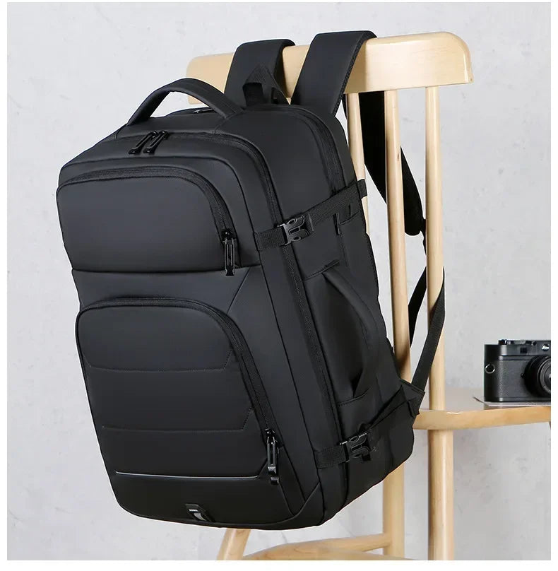 Erweiterbare 17-Zoll-Laptop-Rucksäcke für Herren, wasserdichte Notebook-Tasche, USB-Schultasche, Sport, Reisen, Schultasche, Rucksack für Männer