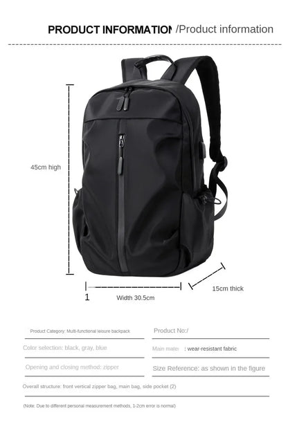 14-Zoll-Freizeit-Schultasche mit großer Kapazität, Sport, einfache Männer und Frauen, universeller Computer-Rucksack, Laptop-Rucksack, Reiserucksack