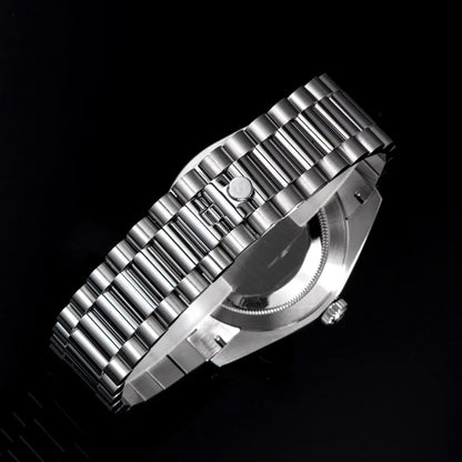2023 neue Sugess Uhr von Männern 40mm Tag Datum automatische Dandong Sl3034 Uhrwerk Retro mechanische Armbanduhr Saphirglas golden