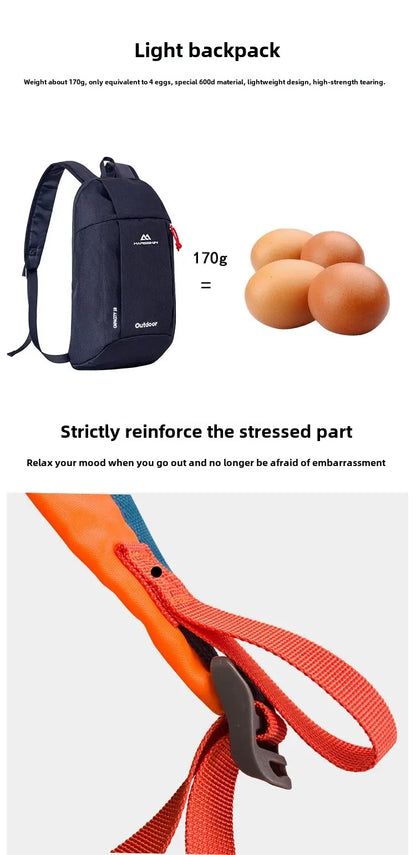 Wasserdichter Sportrucksack für den Außenbereich, Reisetasche, 10 l, für den täglichen Gebrauch, kleine doppelte Umhängetasche für Jungen und Mädchen