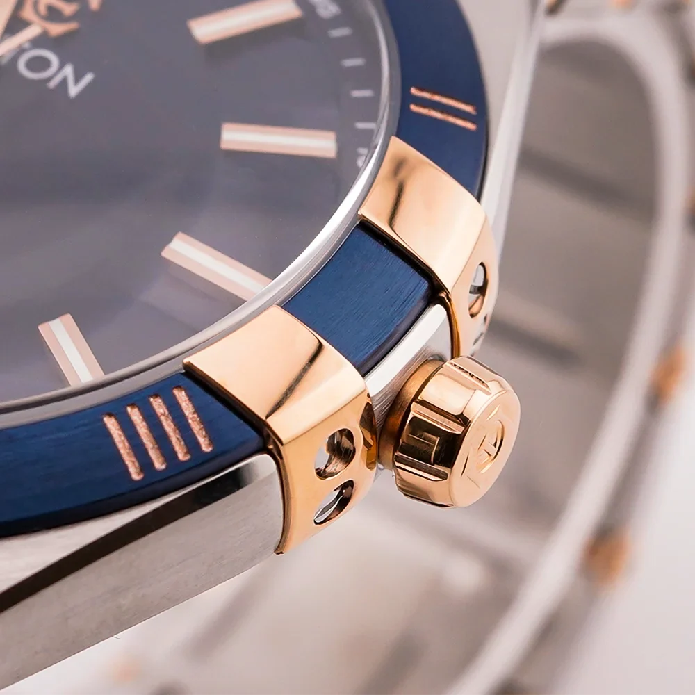 ENITON 40mm rose gold Business NH35 Movement High Quality Sapphire Glass Luxury Luminous Waterproof mechanical wristwatches
