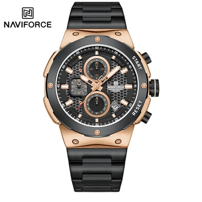 NAVIFORCE 2025, Herren-Quarzuhr, Sport-Militäruhr für Herren, wasserdicht, leuchtendes Datum, Chronograph, Edelstahl, Herrenuhren