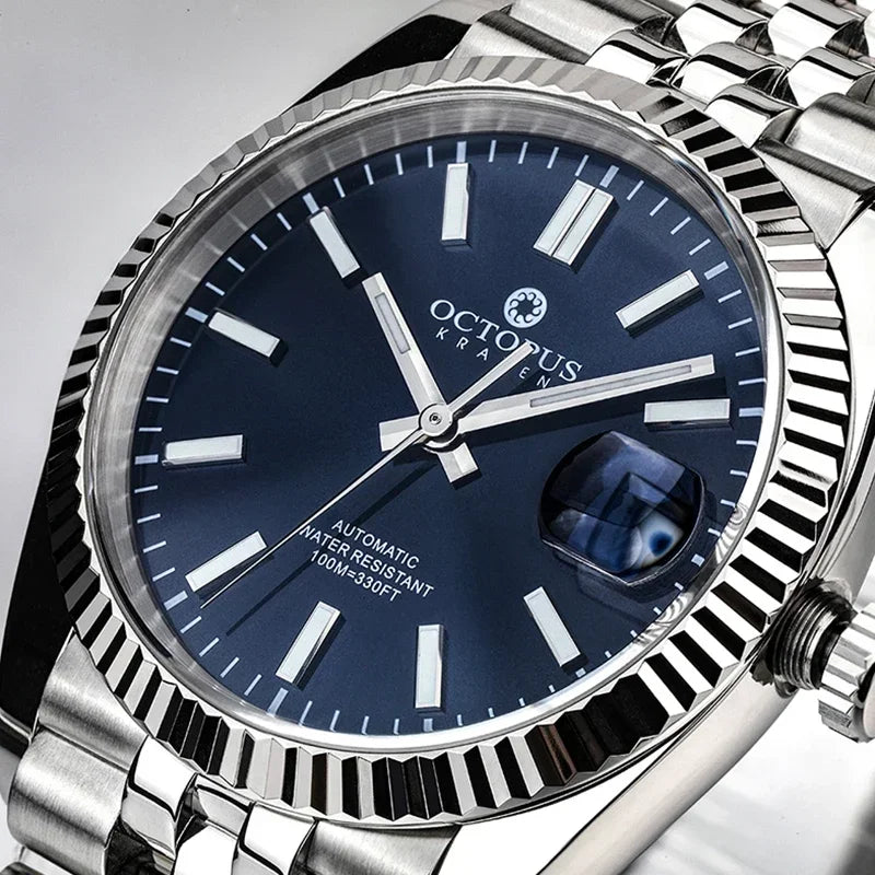 Octopus 36mm Men Mechanical Watch Stainless Steel PT5000/SW200 Automatic Movement 100m Waterproof Fashion Luxury Wristwatch