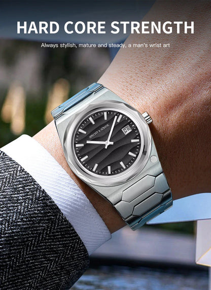 2025 Neuheiten Specht & Söhne 222 Gold Uhren Für Männer Super Slim Stahl Saphir Klassische Quarzuhr Relogio Masculino 37 MM