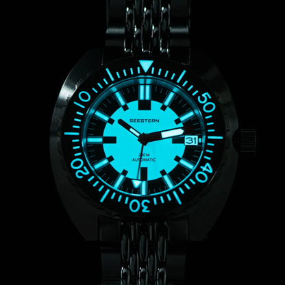 SEESTERN SUB300T Luminous Diver Watch Automatic Men Date 200m Turn Bracelet Wristwatches Retro Mechanical Sapphire Ceramic New