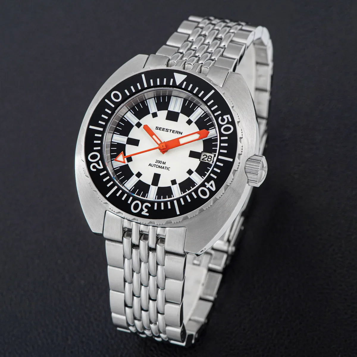 SEESTERN SUB300T Luminous Diver Watch Automatic Men Date 200m Turn Bracelet Wristwatches Retro Mechanical Sapphire Ceramic New