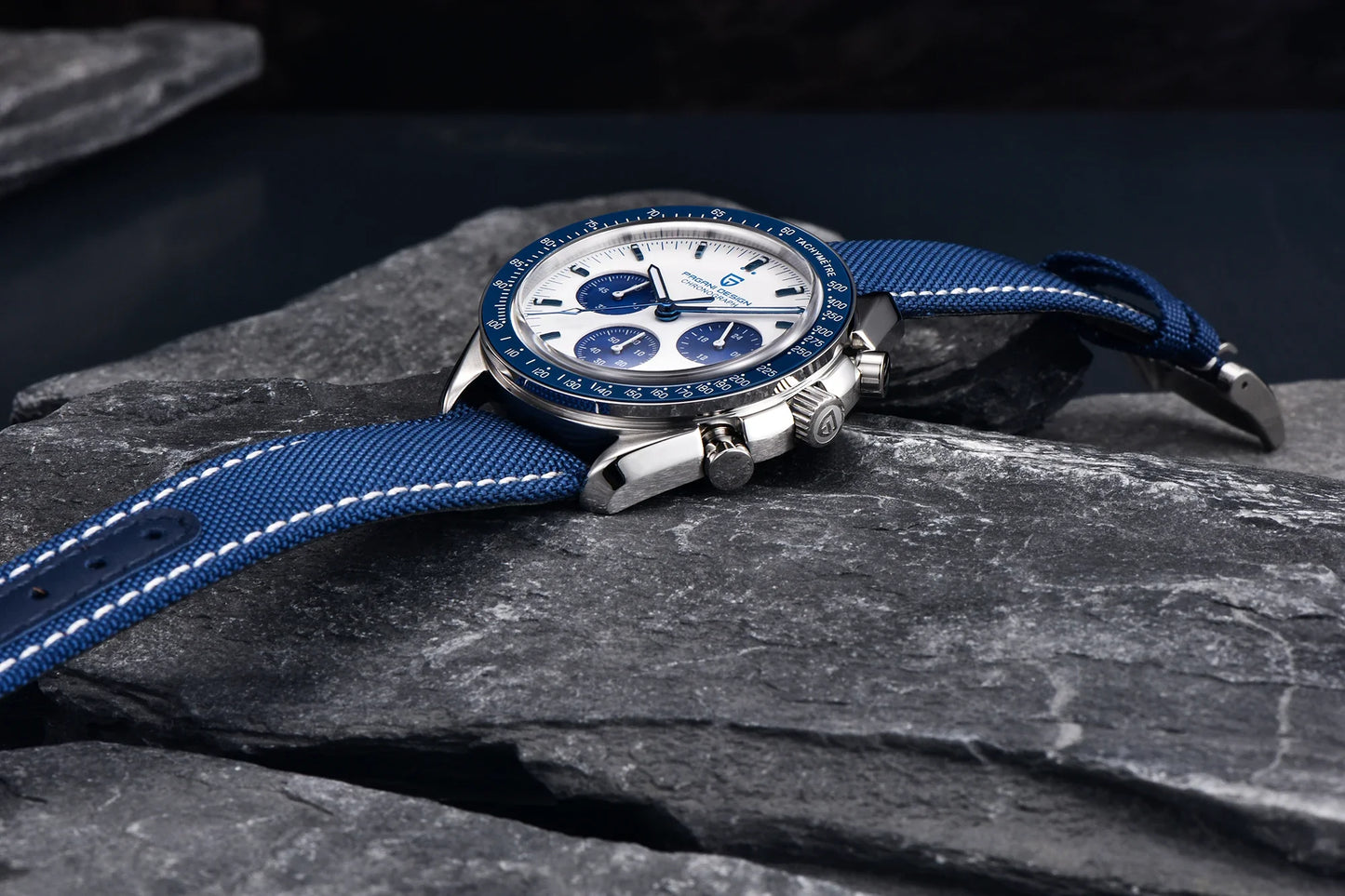 PAGANI DESIGN 2025, Silber, Gold, Mond, Luxus-Quarzuhren, Herren-Sport-Chronograph, Saphirglas, Edelstahluhr für Herren