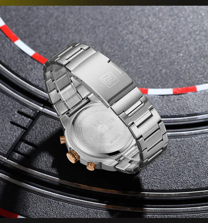 NAVIFORCE 2025, Herren-Quarzuhr, Sport-Militäruhr für Herren, wasserdicht, leuchtendes Datum, Chronograph, Edelstahl, Herrenuhren